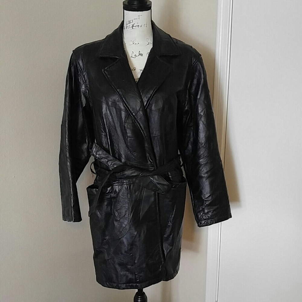 Navarre Leather Co patchwork leather coat
